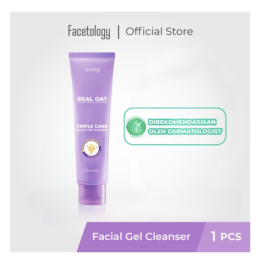 Facetology Innovation Technology Facetology Real Oat Triple Care Facial Gel Cleanser