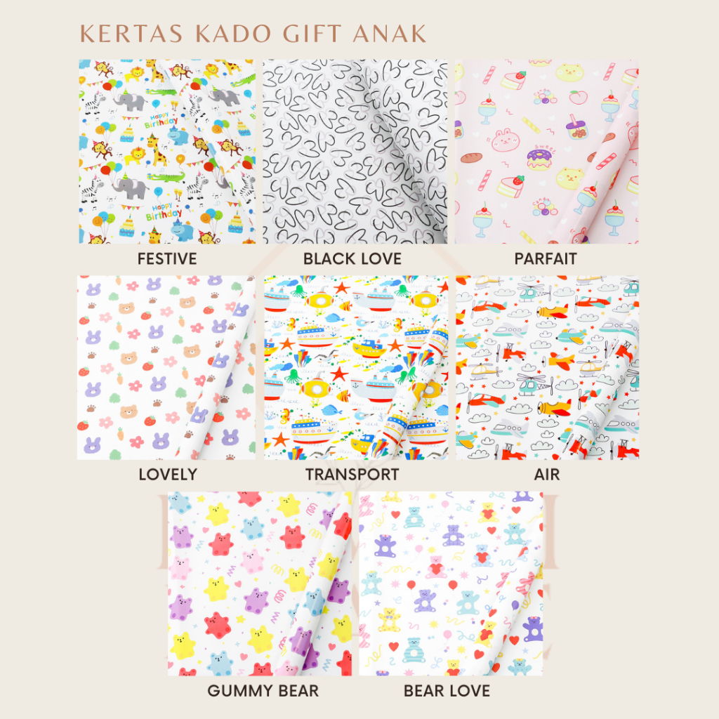 Kertas Kado Motif Binatang 5