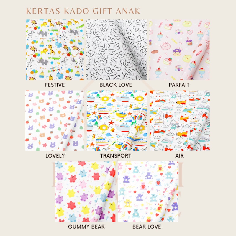 Kertas Kado Motif Binatang 5