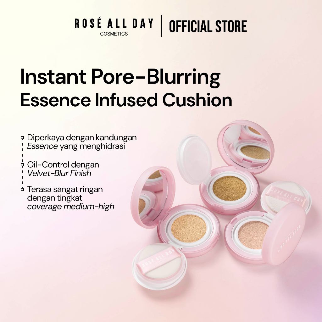  Rosé All Day The Realest Lightweight Essence Cushion Medium Neutral