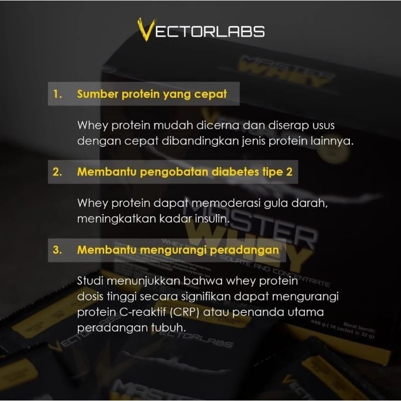 Vectorlabs Indonesia Vectorlabs Master Whey Protein Isolate Concentrate