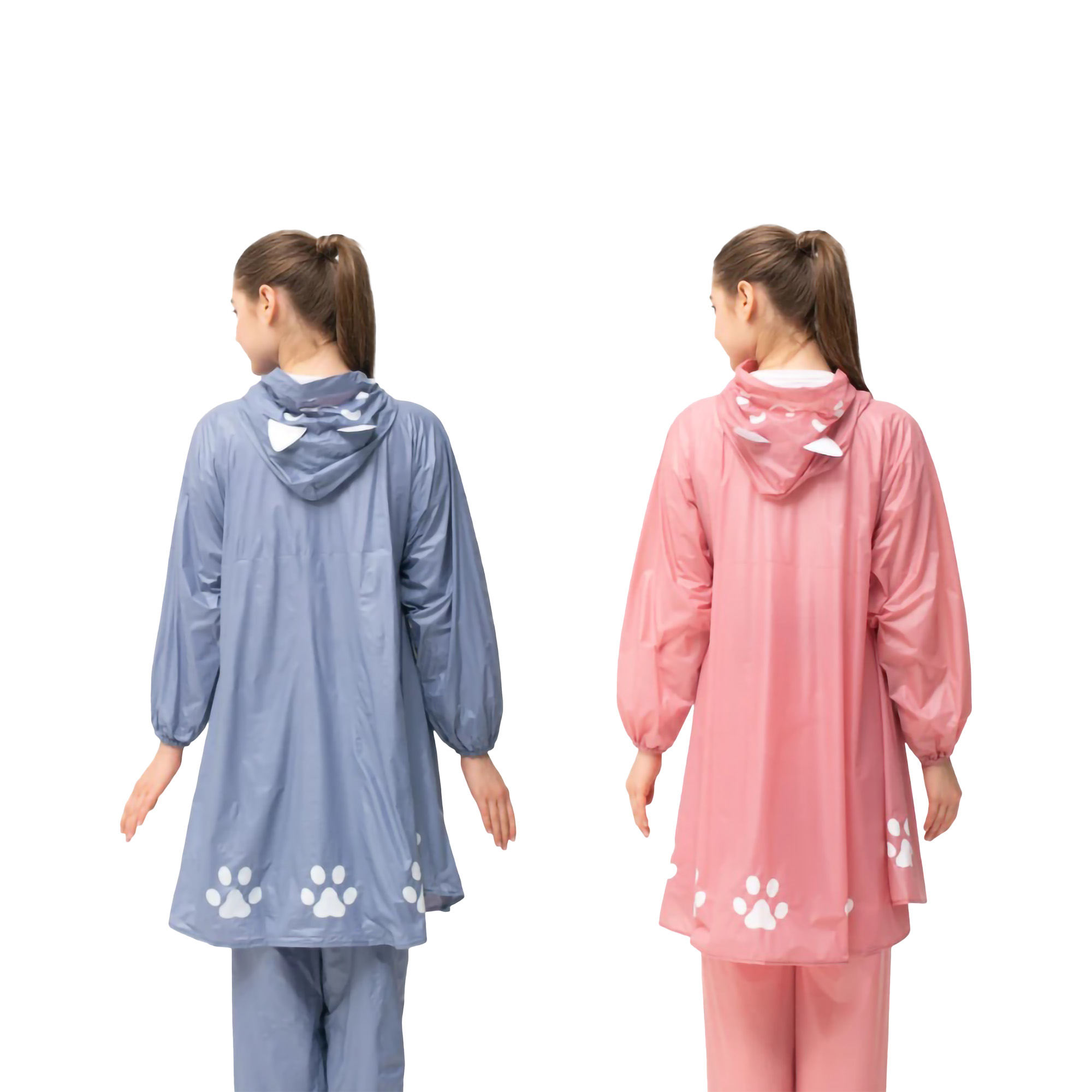  Rain City Jas Hujan 3 in 1 Setelan Poncho + Rok Kitty PInk