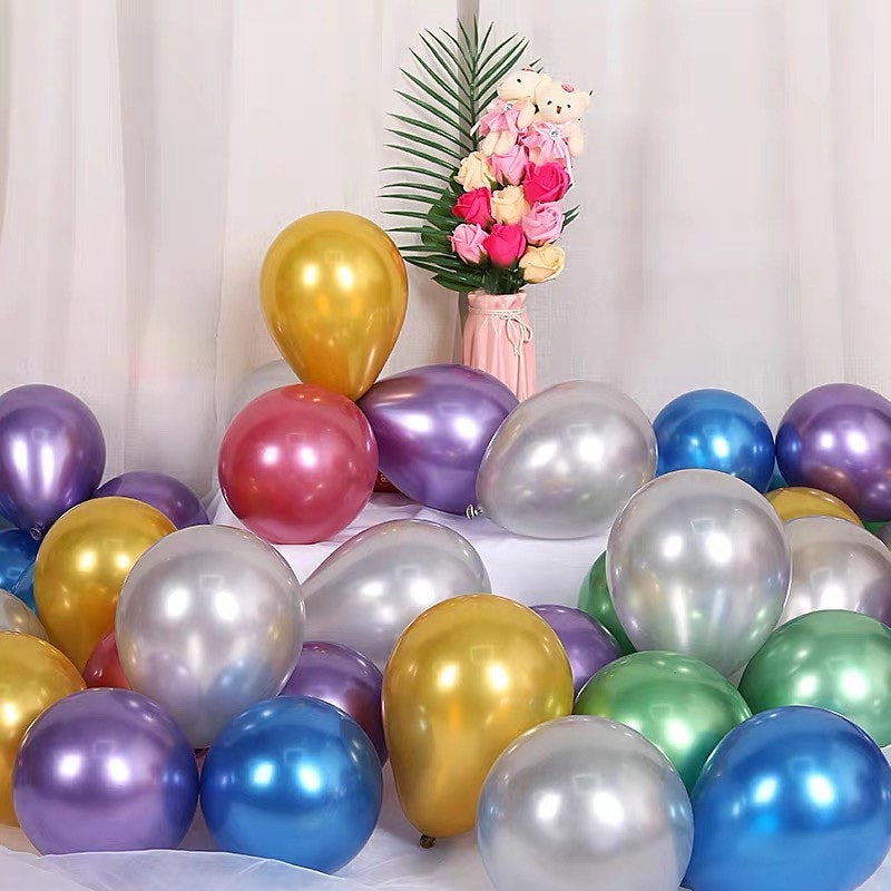 Balon Latex Chrome Double Metalik 12 Inch 2