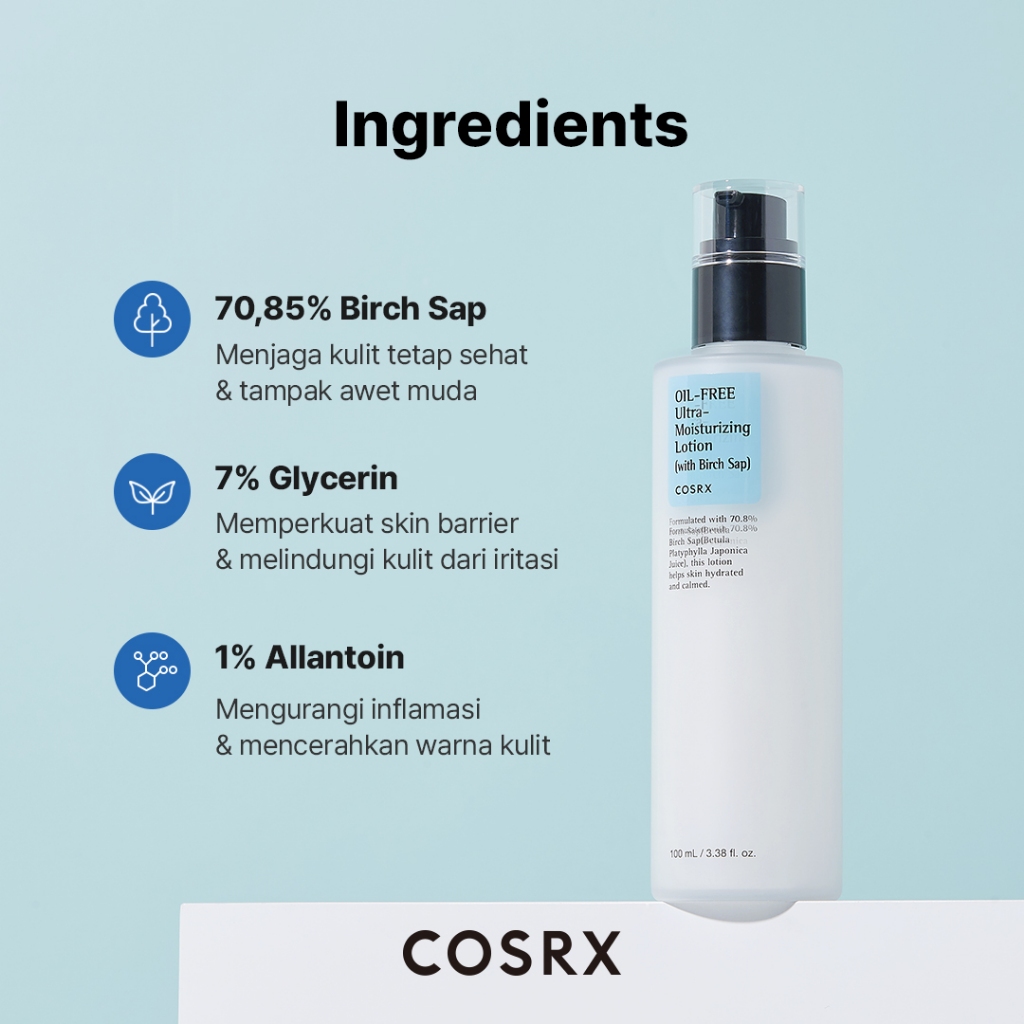 COSRX Oil-Free Ultra-Moisturizing Lotion with Birch Sap