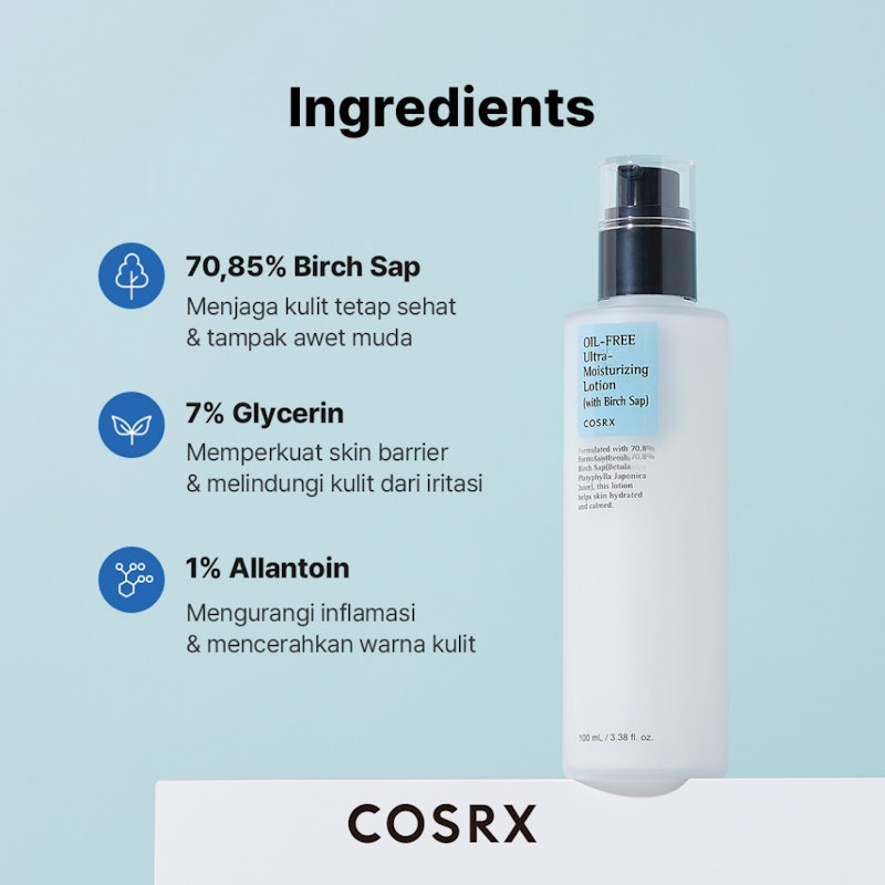 COSRX Oil-Free Ultra-Moisturizing Lotion with Birch Sap 5