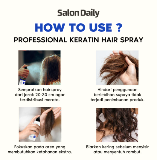 Akasha Wira International Makarizo Professional Salon Daily Professional Keratin Hair Spray Non Aeorosol