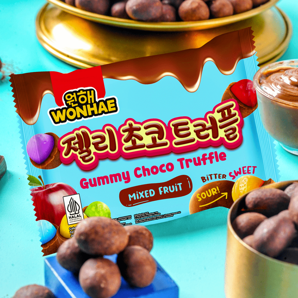 Gummy Choco Ball Truffle Mixed Fruit