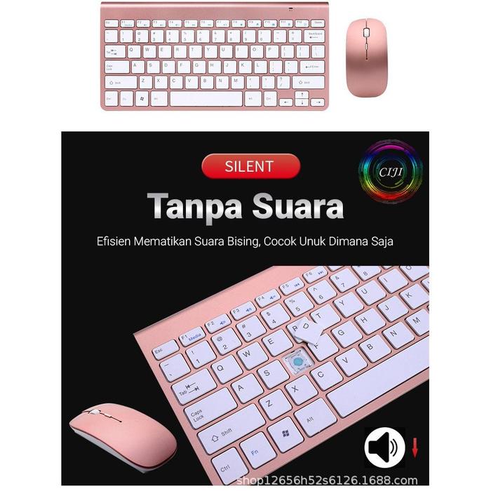 CIJI  Paket Keyboard Wireless + Mouse Wireless Silent CJCA-KM