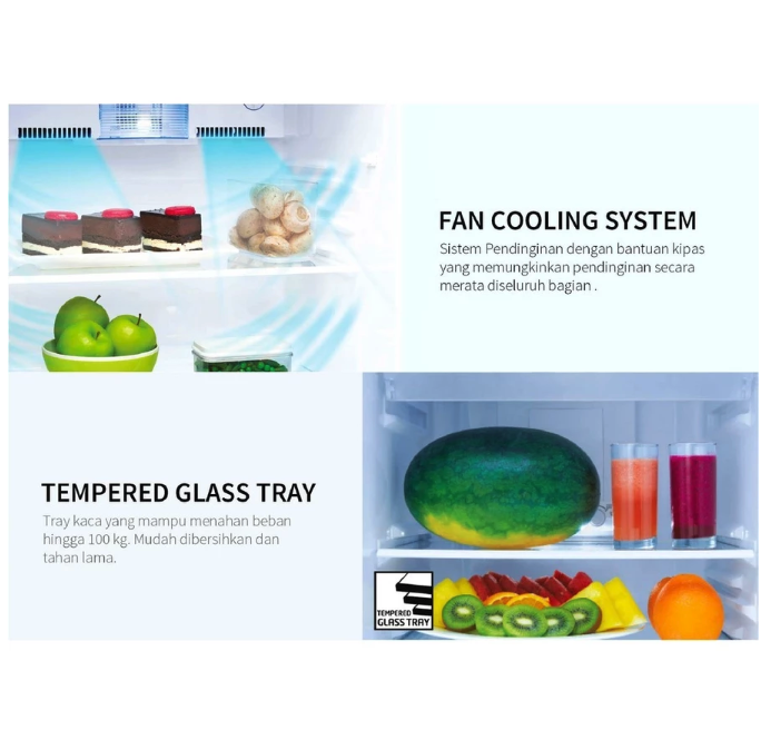 Sharp Electronics Incorporated SHARP Kulkas 2 Pintu 205 L Shine J-TECH Inverter Series SJ-246SI-GK