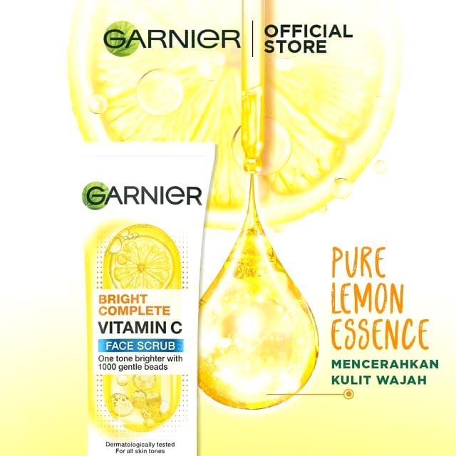 Loreal Indonesia Garnier Bright Complete Vitamin C Face Scrub