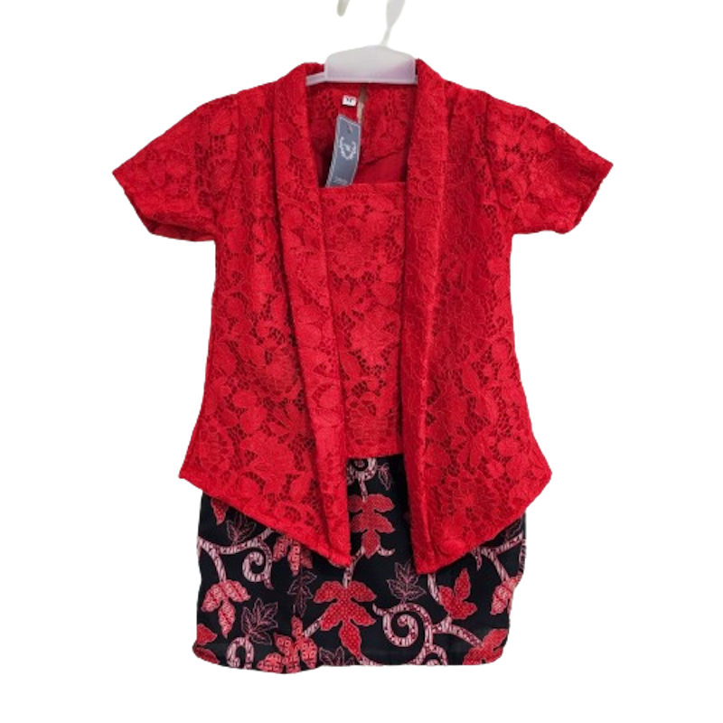 Setelan Kebaya Anak Kutu Baru CICI KID Brukat 1