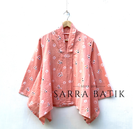 Sarra Batik Blus Kartini Jumputan Pink Series