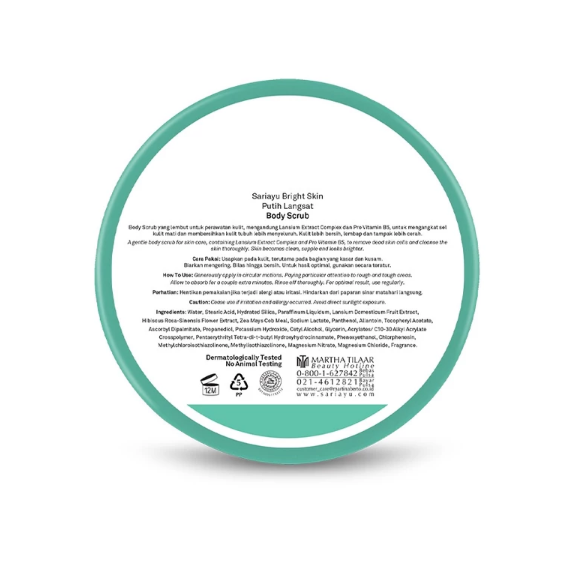 Martina Berto Sariayu Bright Skin Putih Langsat Body Scrub