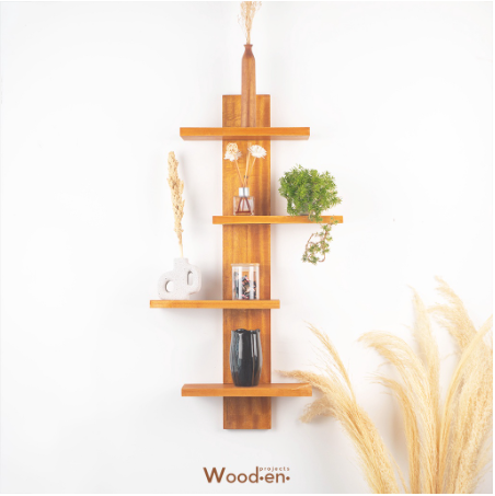 Rak Dinding Kayu Susun 4 ｜ RB2