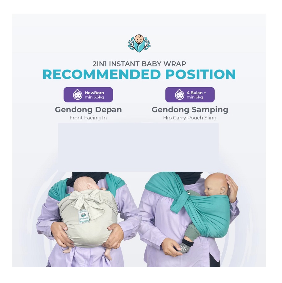  Bayiku.id 2 in 1 Instant Baby Wrap