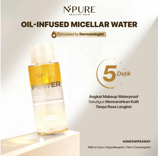 Penta Natural Kosmetindo N'PURE Power Oil-Infused Micellar Water