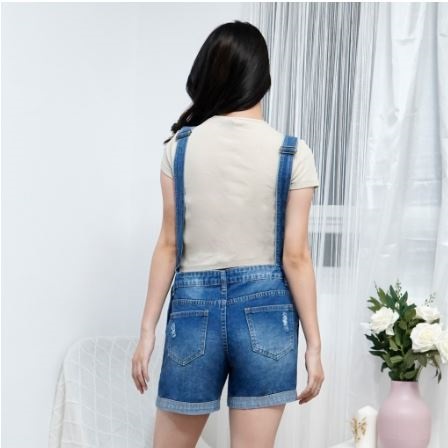 Bandidas Baju Kodok Overall Jeans