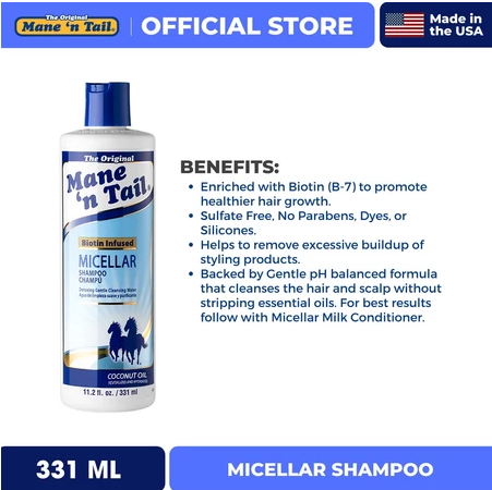 Straight Arrow Products Mane 'n Tail Micellar Sulfate Free Shampoo