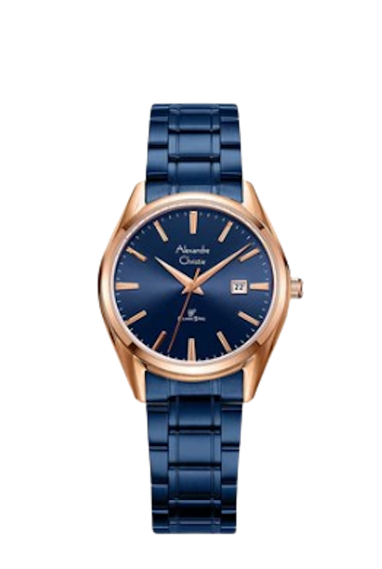 Alexandre Christie Jam Tangan Wanita Classic Steel - Blue Rose Gold 1