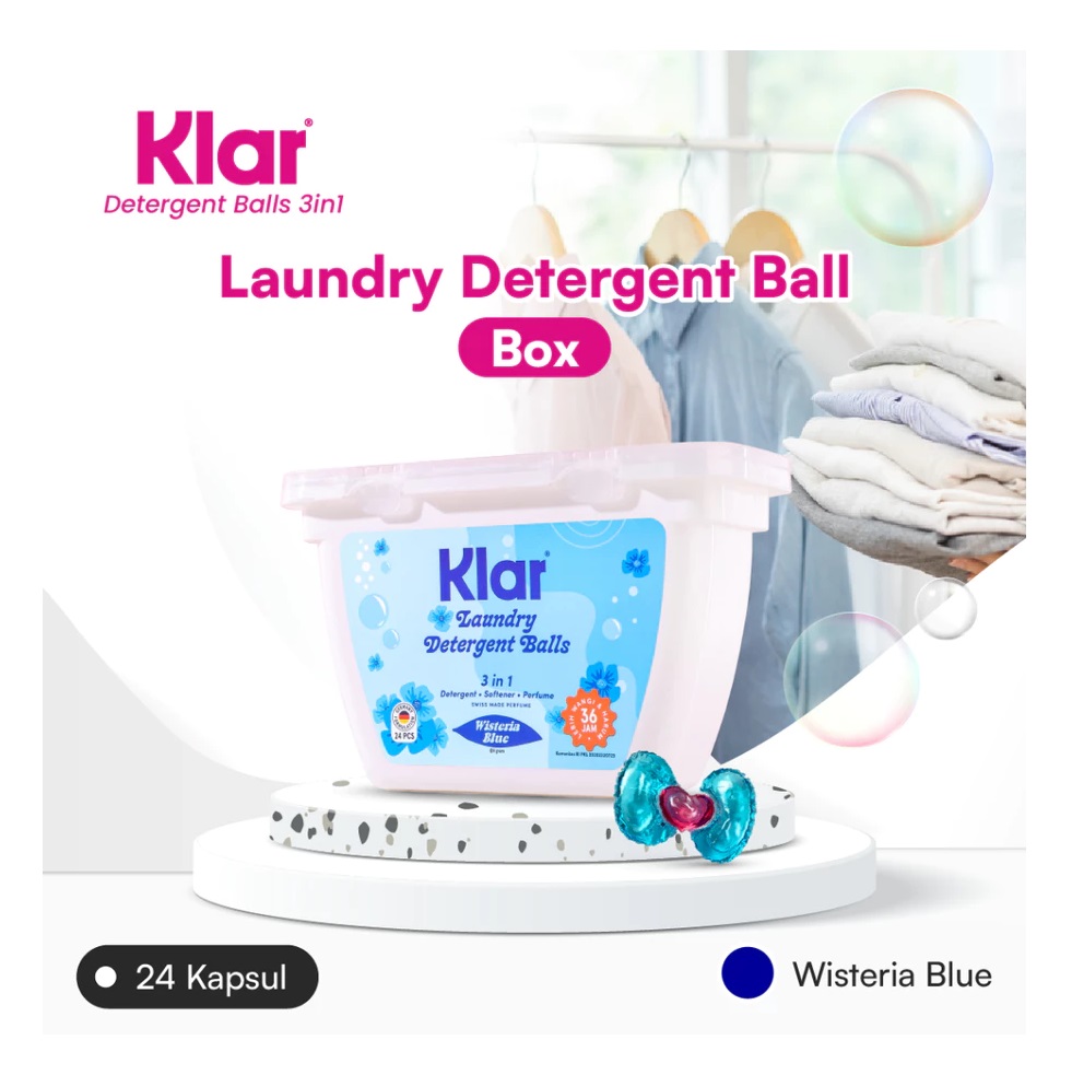 Stein Perkasa Internasional KLAR Kapsul Detergent 3 in 1 Wisteria Blue