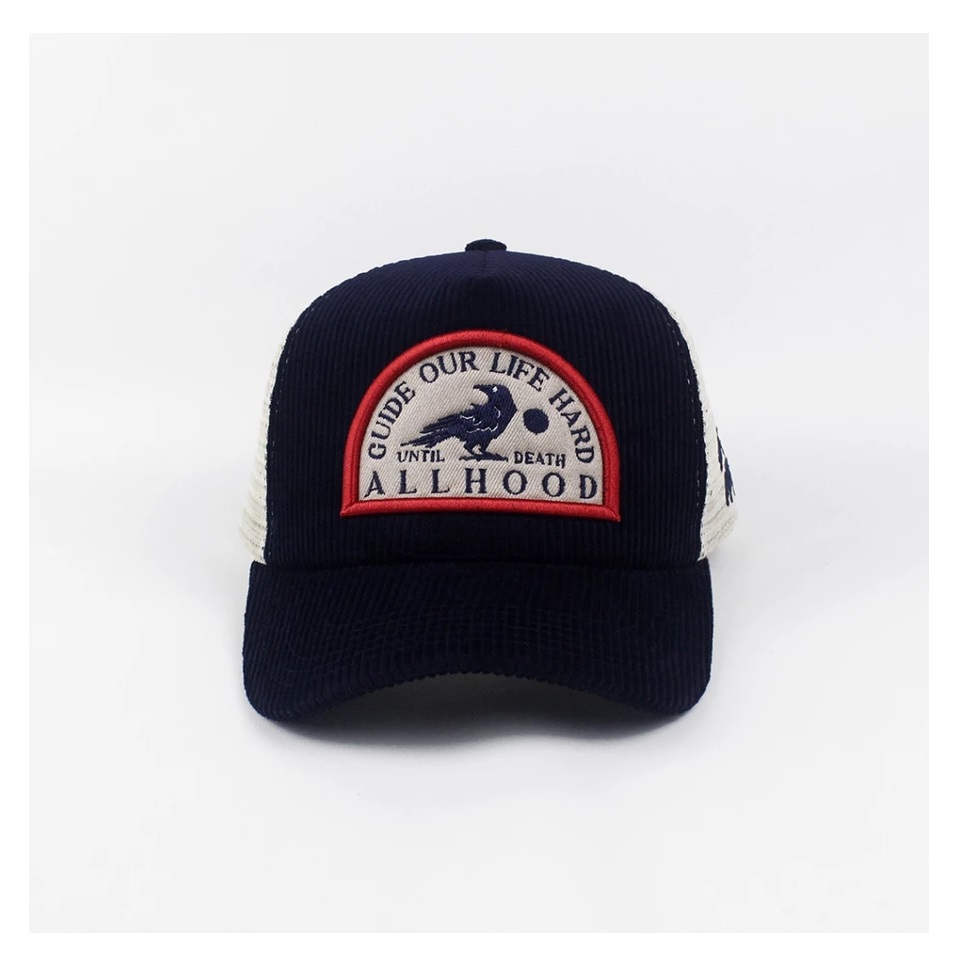  Allhood Topi Trucker Corduroy Crow Night