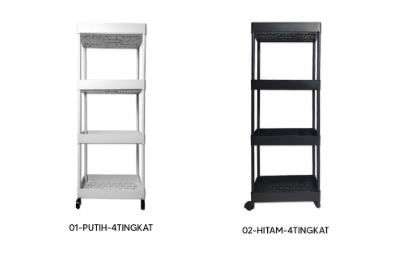 Satu Keluarga Rak Susun Serbaguna 4 Tingkat Dengan Roda C802