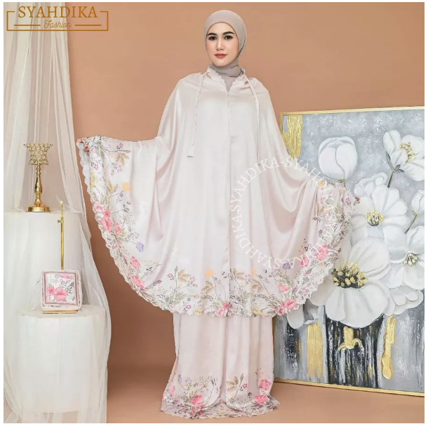  Syahdika Mukena Dewasa Silk Premium 2in1 Balqis Series Free Sejadah
