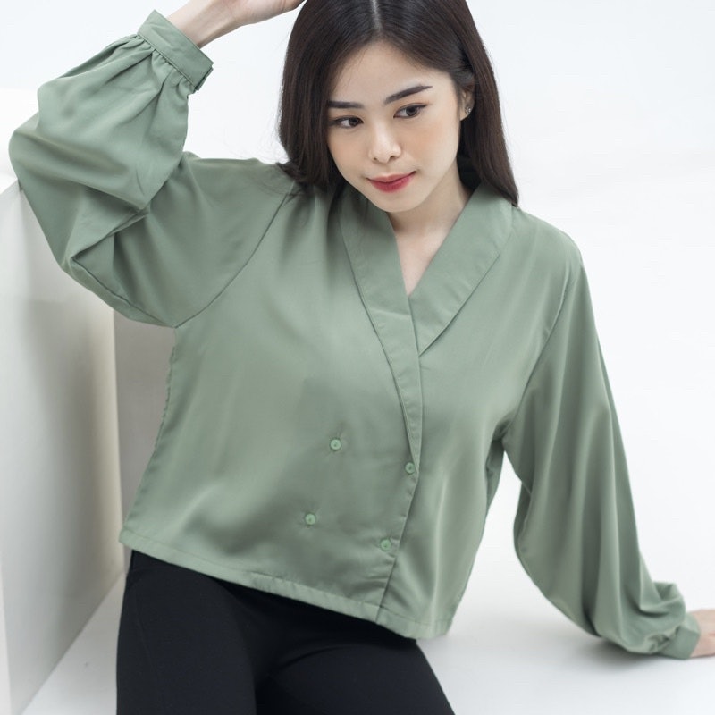 Tiff Crop Blouse Outer 2in1 3