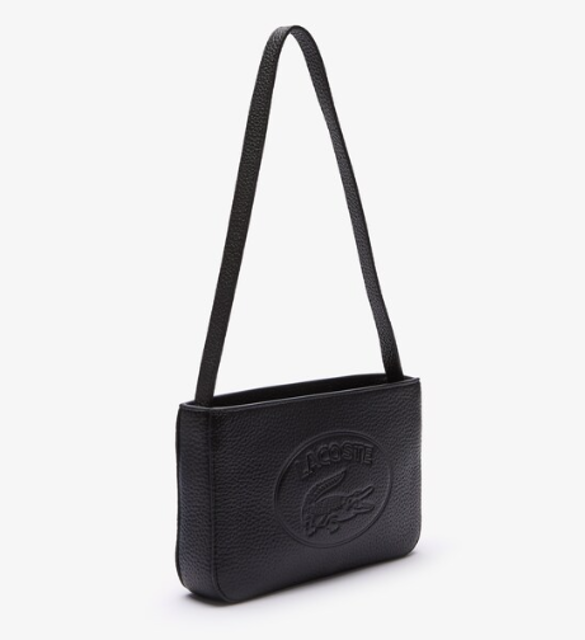 Lacoste Women’s Croco Crew Grained Leather Baguette Bag 0100-LACNF3576NL000