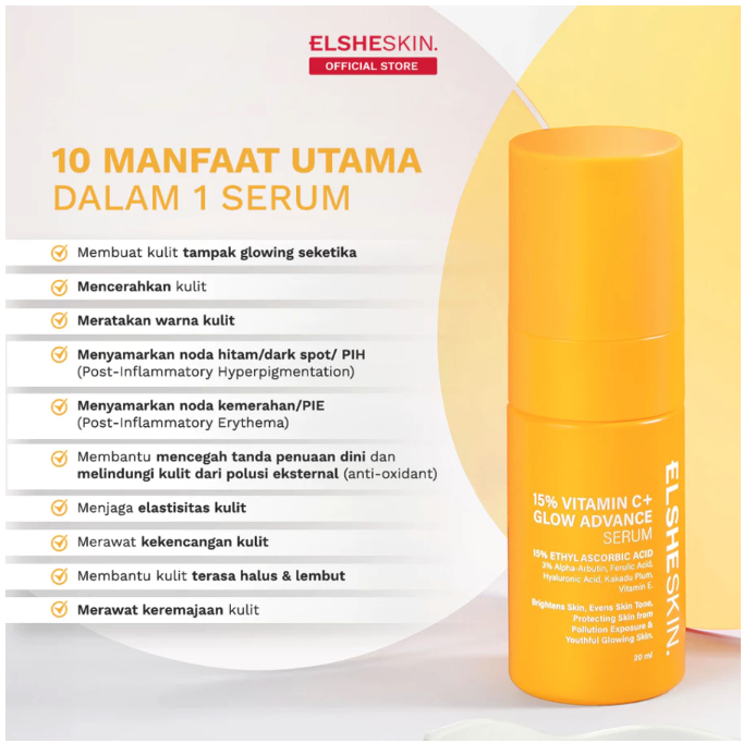 Elshe Estetika Nusantara ElsheSkin 15% Vitamin C+ Glow Advance Serum