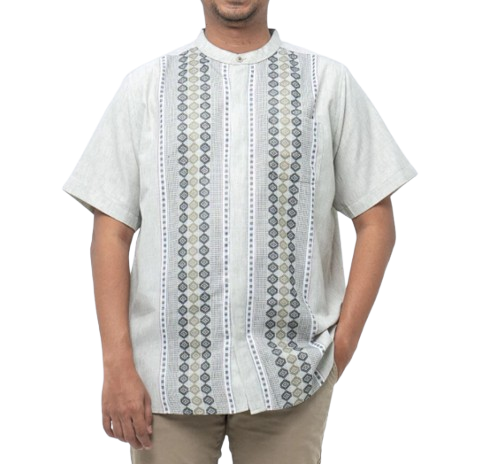 M231 Kemeja Pria Koko Habib Jafar Pendek  ｜ 0355
