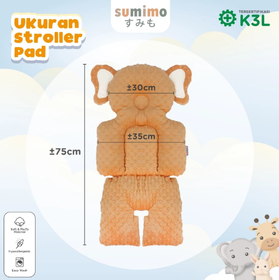 Sumimo Sumimo Elephant Minky Stroller Pad