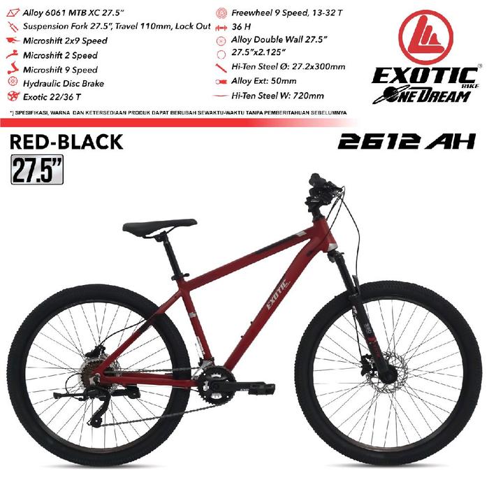 Roda Pasifik Mandiri Exotic Sepeda Gunung 26 Inch ET-2612AH