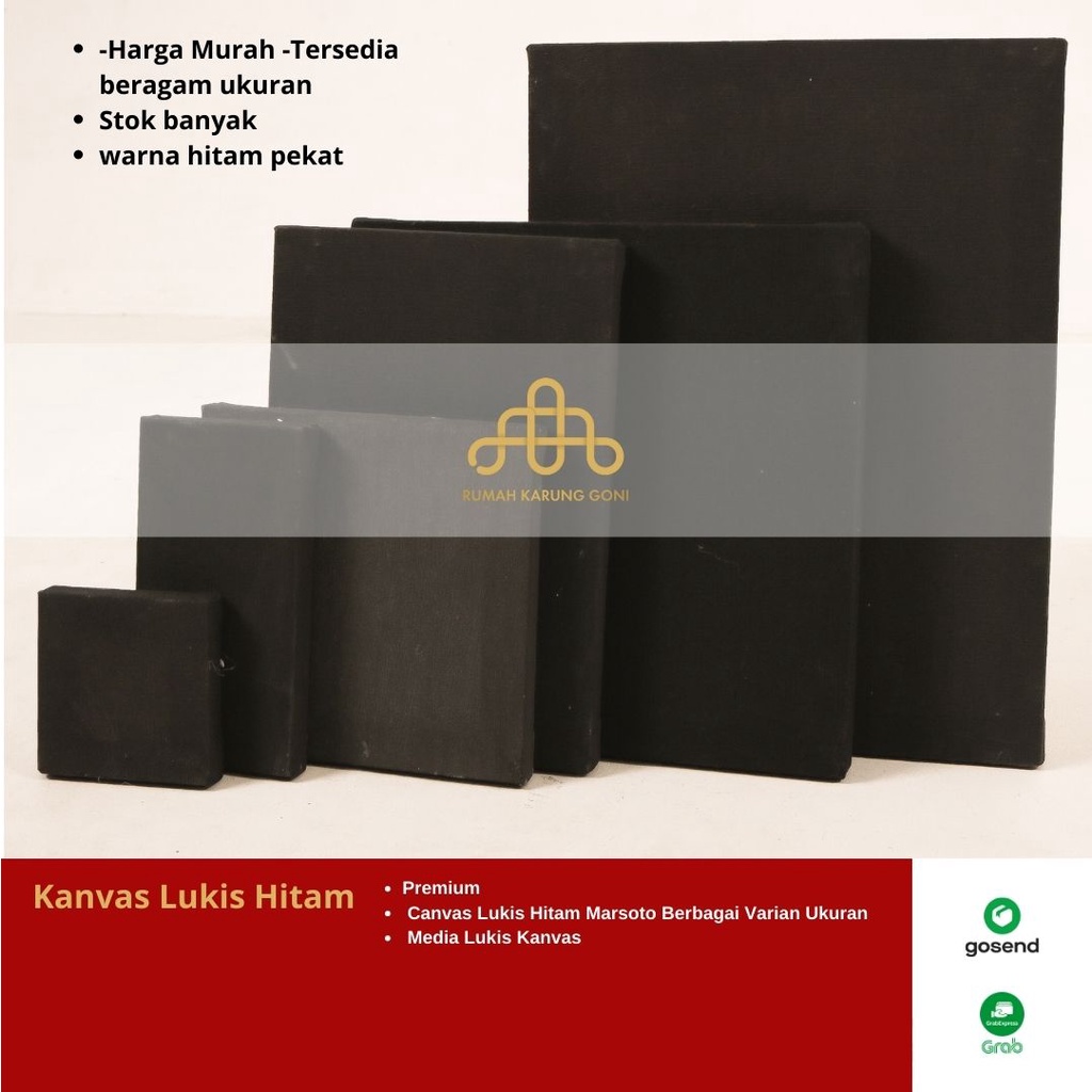 Kanvas Lukis Hitam Premium
