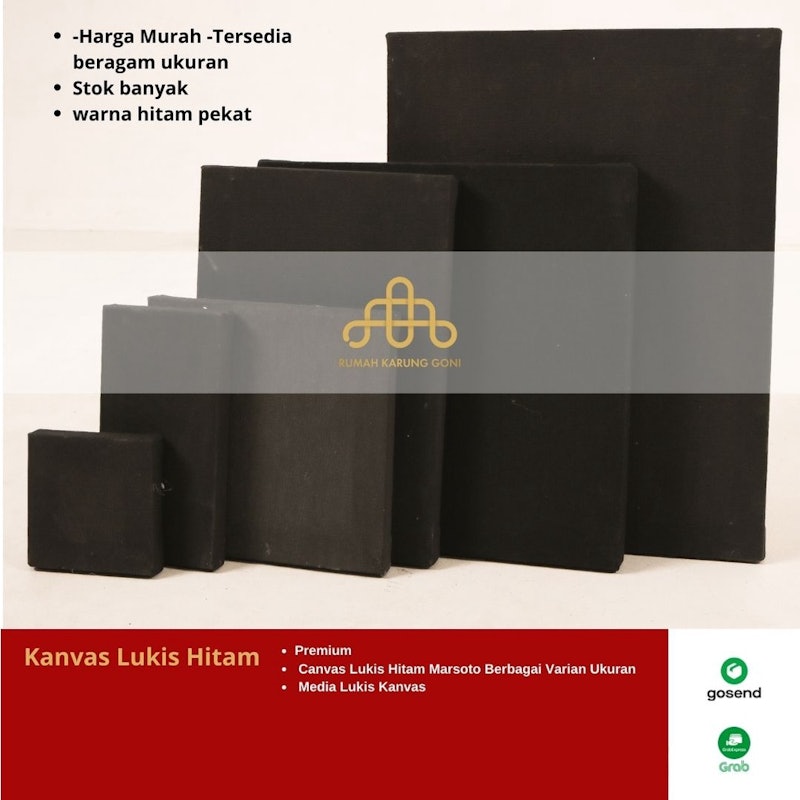 Kanvas Lukis Hitam Premium 5