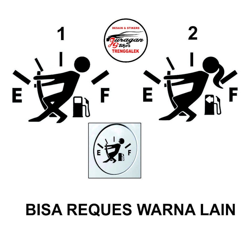 Stiker Tutup Tangki Mobil Fuel Indicator 4