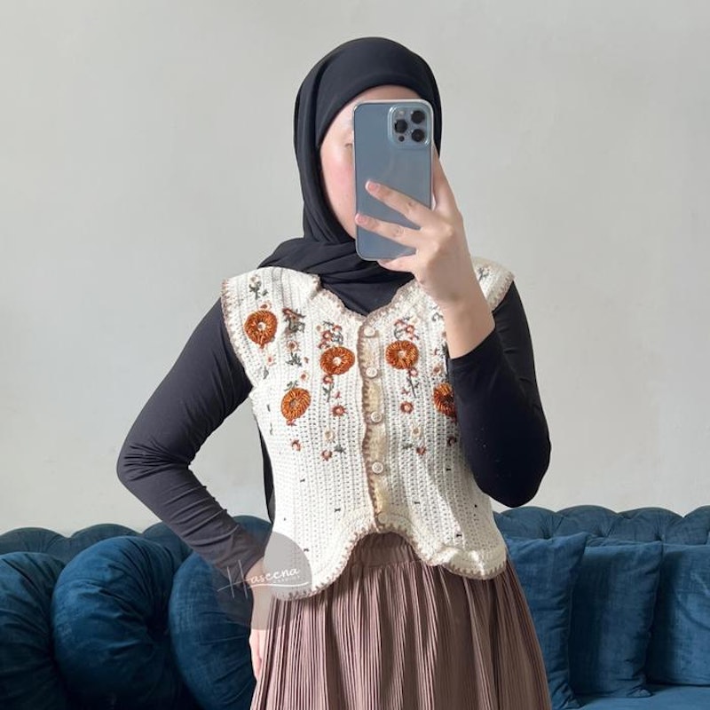 Haseena Outer Hafiy Motif Bunga 2