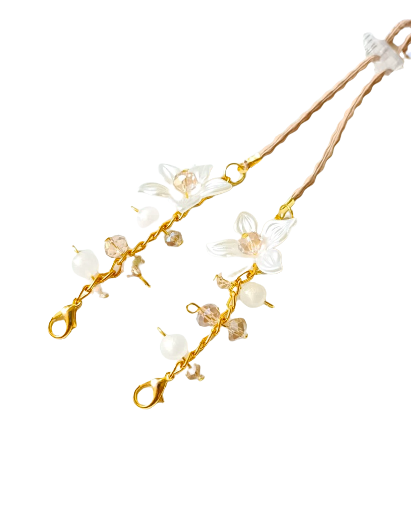 Nadeldza Strap Masker Hijab 2-in-1 - Aesthetic LiLy Gold Glam Series