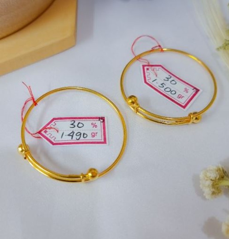 Gelang Bayi Serut Emas 3