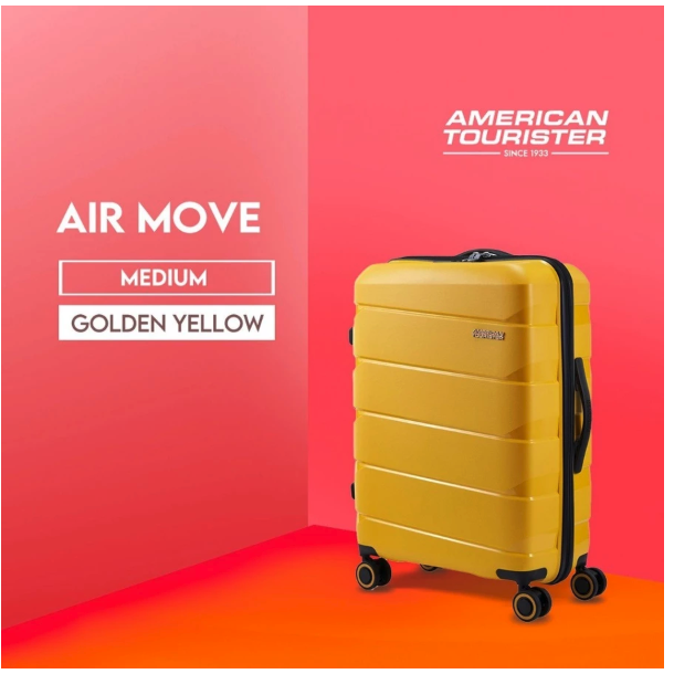 American Tourister  Air Move Medium 24 Inch Golden Yellow