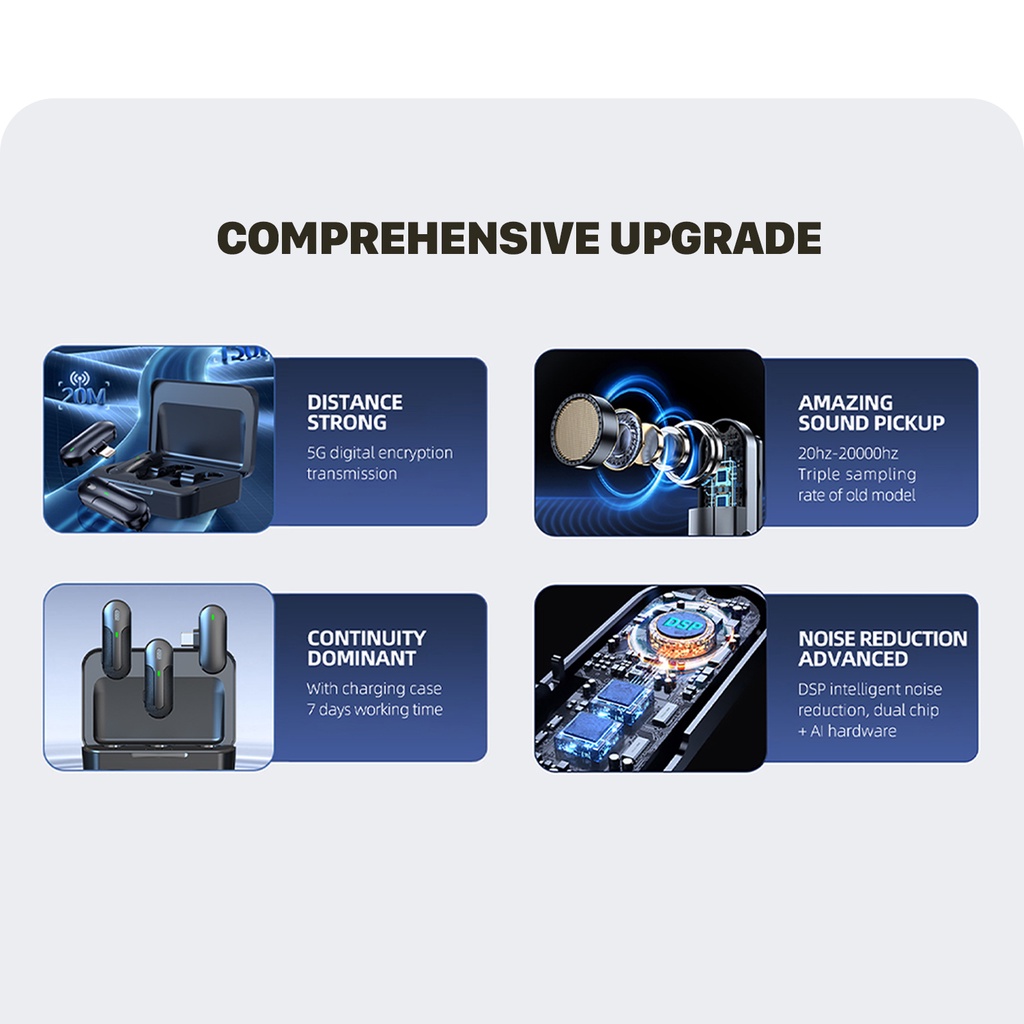 Kiip Kiip Indonesia KiiP Wireless Microphone Portable Dual Mic KP-UV-M8L-BK