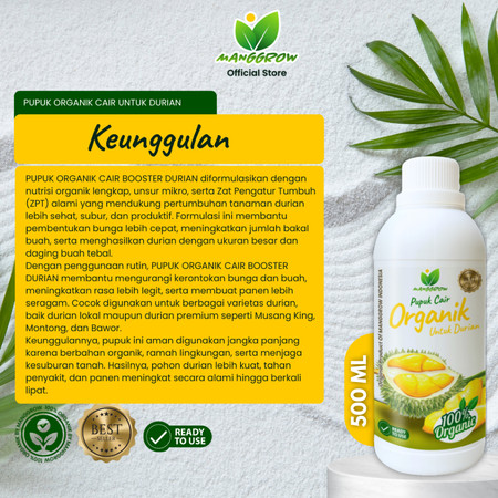 Manggrow Manggrow Pupuk Organik Cair Durian 500 ml 