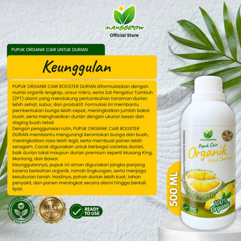 Manggrow Pupuk Organik Cair Durian 500 ml 3