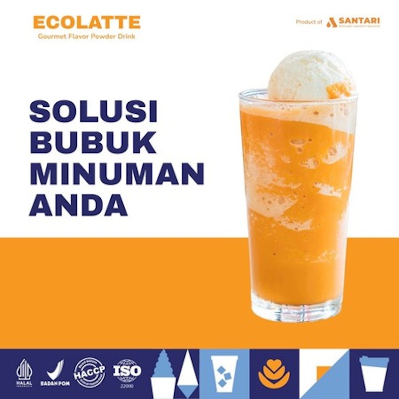 Ecolatte Gourmet Flavor Powder Drink Thai Tea 1 kg 4