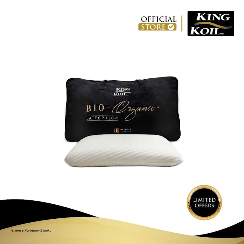 King Koil Pillow Bio-Organic Regular Latex Firm 4
