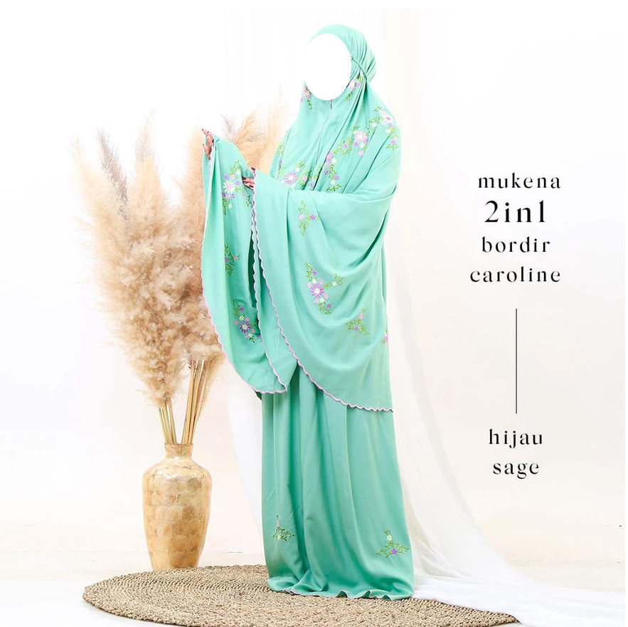  Leesy.id Mukena 2 in 1 Bordir Caroline