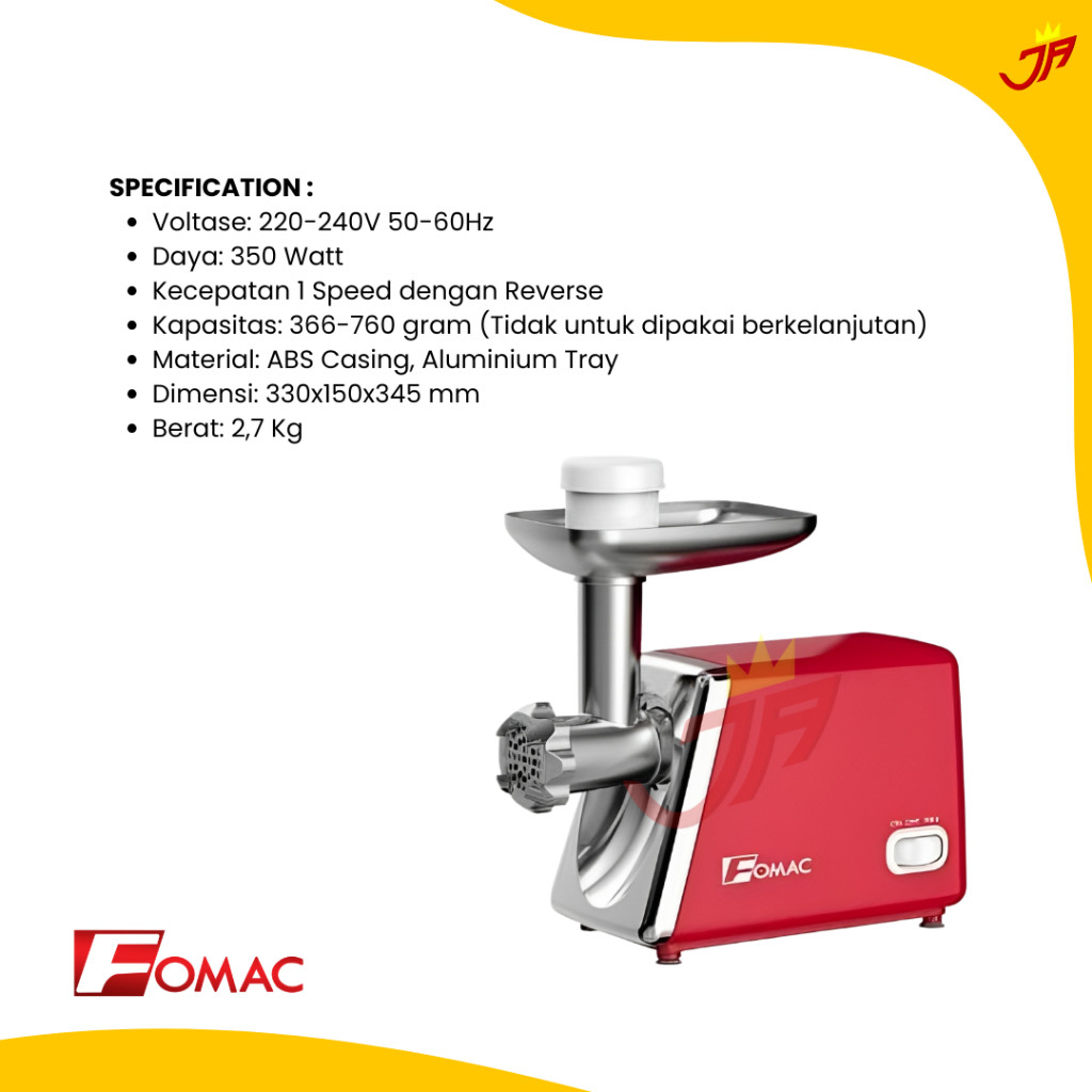 Putra Chandra Sentosa FOMAC Meat Grinder MGD-G21
