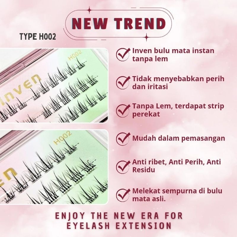 INVEN INVEN Premium Eyelash Natural Wispy Look H002