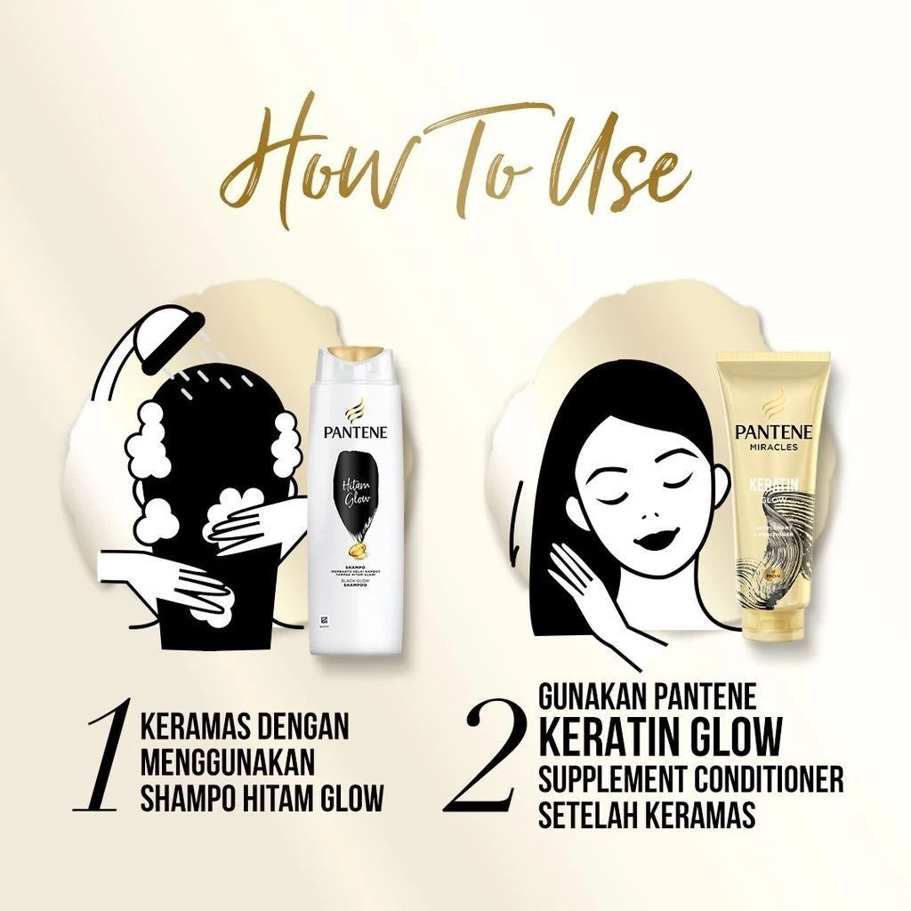 Procter & Gamble Pantene Kondisioner Pro Vitamin Hitam Glow