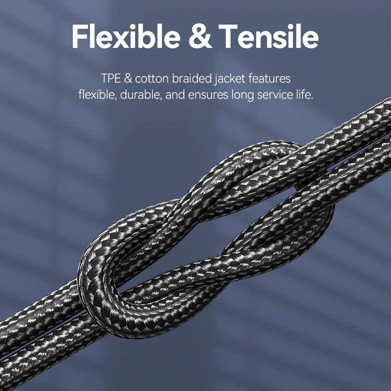 Vention Audio Cable Aux 3.5 mm L Shape Male to Male BAZL Black 1 meter 5